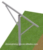 Aluminum pile ground mounting for solar panel