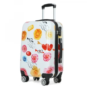 Amazing Art flower trolley bag/ pc luggage/ travel  suitcase with lock 20&quot;24&quot;28&quot;