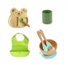 Amazon Best Selling Carton Animal Baby Bamboo Suction Bowl Kids Dinner Plate Set