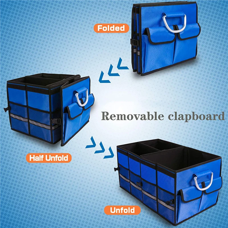 Amazon Custom large capability Multi-Function heavy duty foldable Auto Trunk Foldable Car Organizer Bag
