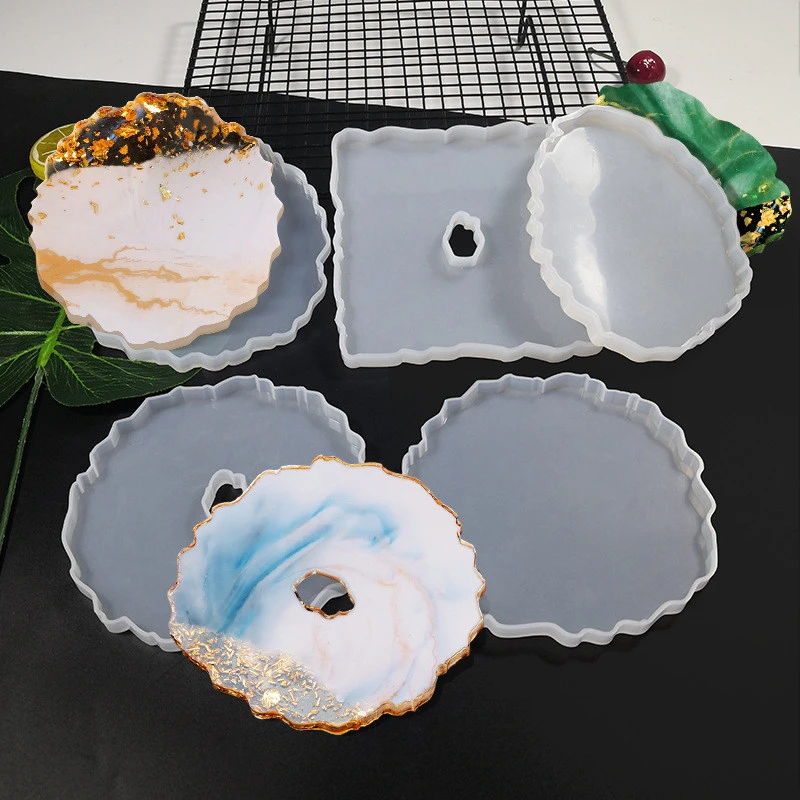 Amazon Hot Sell DIY Silicon Coaster Epoxy Resin Mold for Coaster DIY Making