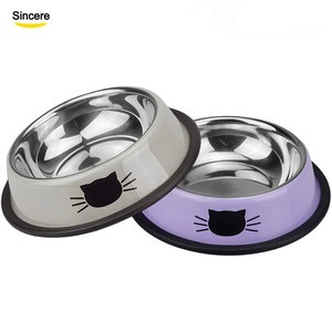 Amazon&#39;s Most Popular Color Pet Feeder Stainless Steel Cat Bowl 2 Pack Small Pet Food Bowl