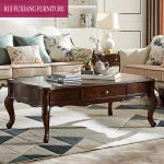 American Modern Luxury  Living Room Furniture Solid Wood Coffee Table  With Drawer P415A
