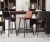 Import American retro wrought iron bar chair cafe casual high stool creative rivet leather back bar chair from China