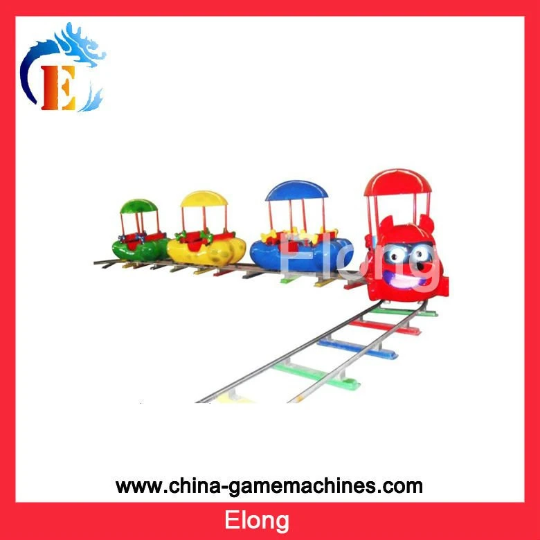 Amusement park equipment 4 seats battery operated toy train ,cartoon railway electric train for sale