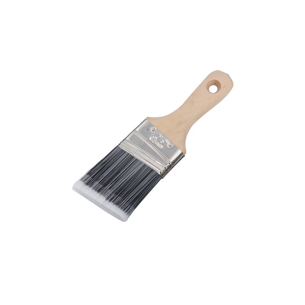 Angled paint brush,small paint brush,paint brush wood handle  with synthetic filament short wooden handle CF1832113