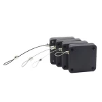 Anti theft Pull box Retractable Security Steel Cable Tether Cable Pull Reel 63x63 mm Large Tension