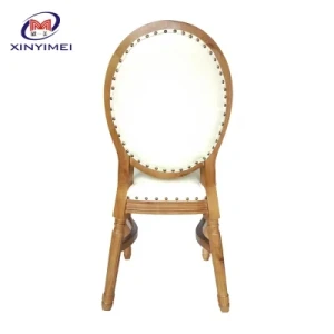 Antique Appearance White Wood Wedding Louis Dining Chair for Sale