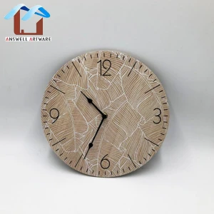 Antique Home Decoration Simple Vintage Round Wooden Wall Clock