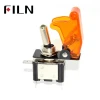 ASW-07D 12V 20A Auto Car Boat Truck Illuminated Led Toggle Switch With Safety Aircraft Flip Up Cover Guard
