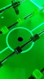 AUTOMATIC BALL RELEASE TO PLAYFIELD--Fighting Foosball Soccer Table