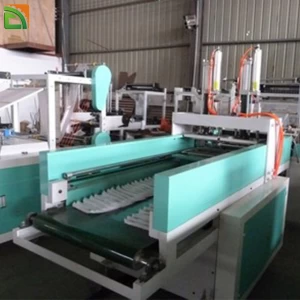 Automatic punching Two Line T-shirt Bag Making Machine