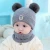 Import Autumn/winter baby hat scarf two-piece knit yarn warm and thickened cute baby hat scarf from China