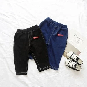Baby boy&#039;s blue black wholesale cheap price cotton jeans pants