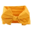 Baby Girls Hairband with Pure Color lovely Bow Seamless Hair Belt Nylon Headband Towel Toddler