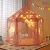 Import Baby play tent Princess Castle Tent with LED Light kids toy tents baby house from China