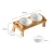 Import Bamboo stand pet bowl non-slip tilting slow food dog bowl independent OEM production of cat bowl from China
