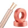 Bare Copper Or CCA Conductor 2 Cores Transparent Audio Speaker Cable