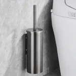 Bathroom WC wall mounted stainless steel Toilet cleaning brush and holder Bathroom toilet brush clean holder set