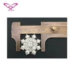 Beautiful Rhinestone Snowflake Wedding Invitation Brooch