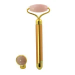 Beauty bar Natural Jade Stone Roller Facial vibrating Massage electric Jade Roller for face