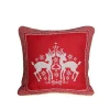 Best quality new model Christmas red animal cover jacquard cushion pillow