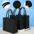 Import Black Burlap Tote Jute Tote Bags with Handles & Laminated Interior Wedding Bridesmaid Gift Bags from China