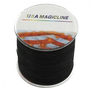 Black Color Crytal Elastic Thread(not round), Approx 0.6~0.8mm, 300m/reel, sale by reel