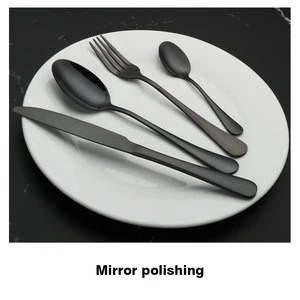black flatware fork and spoon restaurant flatware stainless steel flatware sets