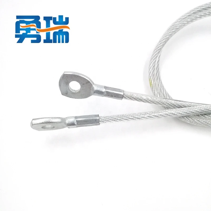 black pu coated steel cable sling 7x7 steel wire rope lifting sling cable sleeve press metal wire rope cable
