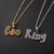Import Bling Bling Crystal Cursive 26 English Alphabet Name gold Plated Pendant Charm necklace from China
