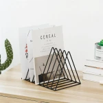 Book Stand Newspaper Holder Classic Triangle Shape Magazine Organizer Newspaper Storage Rack