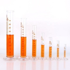 Borosilicate Lab Glassware 5ml mini  10ml 25ml Glass Measuring Cylinders graduated flask  with graduation spout