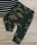 Import boy Christmas suit bear ears long sleeve camouflage hooded sweatshirt shirt black pants suit from China
