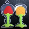 BPA Free Teething Toy Food Grade Silicone Fruit Shaped Baby Teether