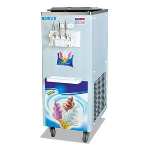 BQL-808 Soft Ice Cream Machine with Three Plates /Table Top Soft Gelato Maker