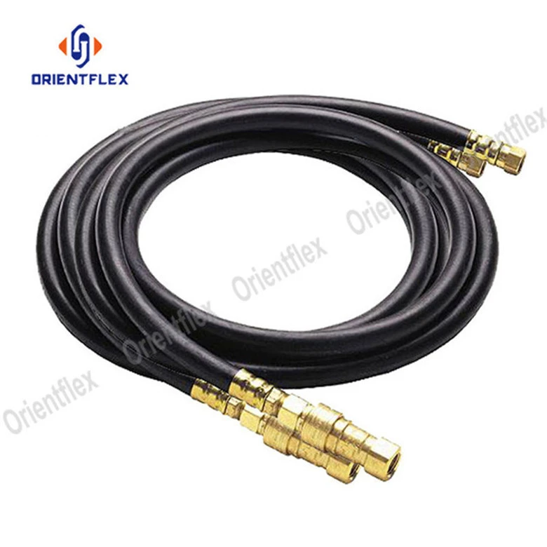 Braided propane gas regulator and line flexible high pressure cylinder natural gas rubber hose for gas