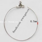 brass hoop earring findings Components loop 45x45x0.7mm Hole: 0.5mm 1000PCs/Bag 189568