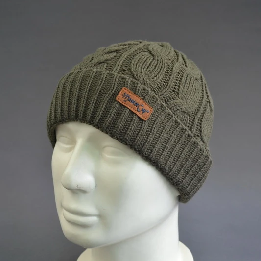  BSCI Audit custom winter hat kraft knitted beanie with patch