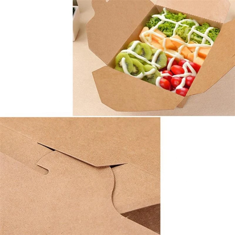 Buy Disposable Takeaway Biodegradable Paper Fast Food Packaging