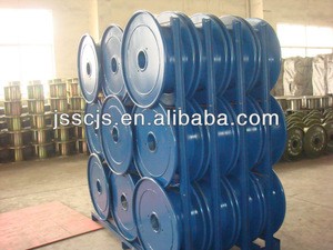 Cable reel drum spool for high speed twisting machine take up wire