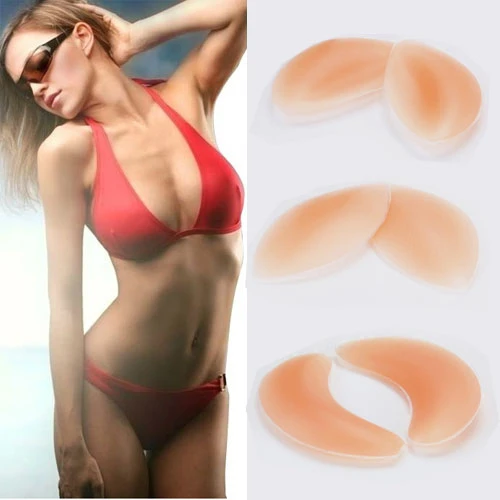 Camisole nude silicone bra pad breast underwear inserts boobs push up cleavag forms falsies