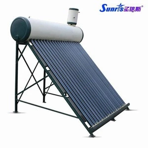 CE Certificated New Design preheated copper coil vacuum tubeType solar water heater
