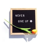 Changeable 10x10 inch wood frame black advertising letter board with display stand 360 plastic letters and metal hanger