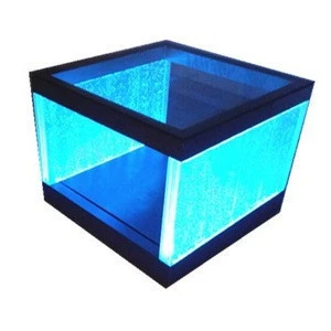 Changeable LED light coffee table home furniture aquarium table