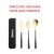 Import cheap bulk rose gold flatware spoons forks knives silverware 304 stainless steel cutlery travel set with wheat straw gift box from China