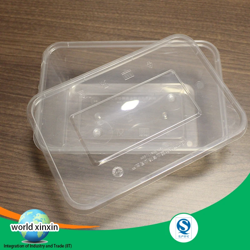 Cheap price clear rectangular food containers plastic box disposable plastic fast food container