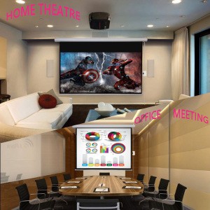 Cheapest factory price of 84 inch 4:3 motorized projector screen for business office and school using