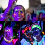 china cheap glow fluorescent neon washable  nude body and face paint