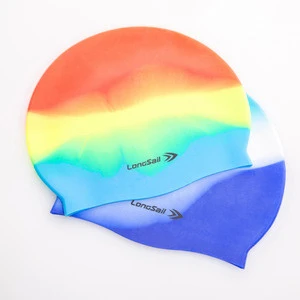 China custom logo waterproof adult large comfortable silicone swimming cap